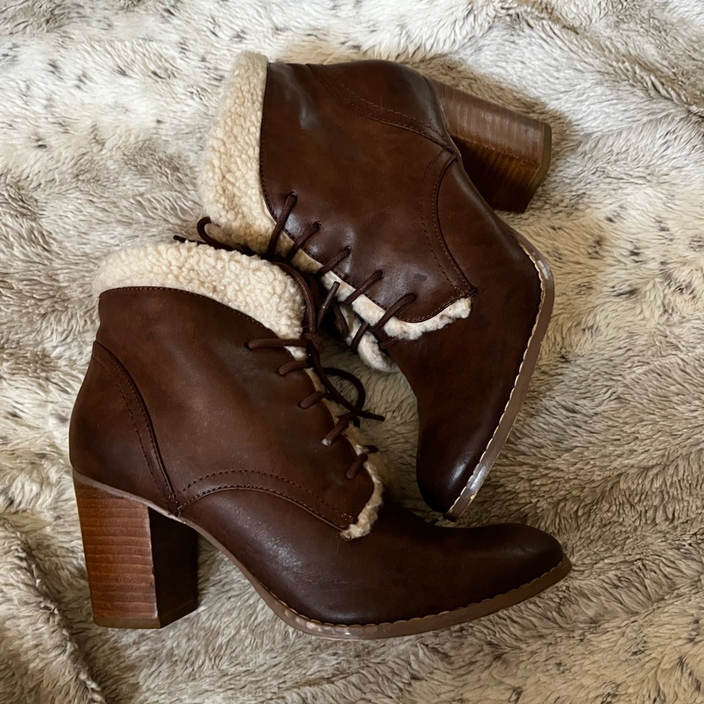 Restricted fur lined ankle booties - Picture 1 of 5